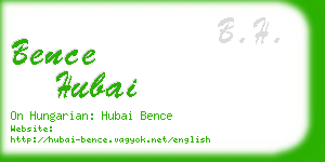 bence hubai business card